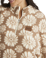 The Roxy Womens Jive Talking Fleece Jacket in Portobella Tropical Tile