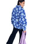 Jive Talking Bonded Fleece Jacket in Coconut Milk Flower Soul