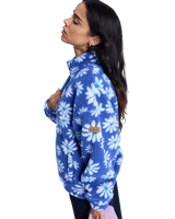 Jive Talking Bonded Fleece Jacket in Coconut Milk Flower Soul