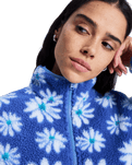 Jive Talking Bonded Fleece Jacket in Coconut Milk Flower Soul