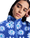 Jive Talking Bonded Fleece Jacket in Coconut Milk Flower Soul