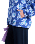 Jive Talking Bonded Fleece Jacket in Coconut Milk Flower Soul