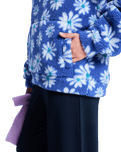 Jive Talking Bonded Fleece Jacket in Coconut Milk Flower Soul