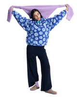 Jive Talking Bonded Fleece Jacket in Coconut Milk Flower Soul