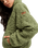 The Roxy Womens Blurry Cloud Zip Fleece Jacket in Oil Green