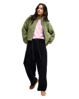 The Roxy Womens Blurry Cloud Zip Fleece Jacket in Oil Green