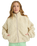 The Roxy Womens Blurry Cloud Zip Fleece Jacket in Parchment