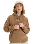 The Roxy Womens Cool Calling Polar Fleece Hoodie in Woodsmoke