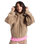 The Roxy Womens City Track Oversized Hooded Zip Fleece Jacket in Woodsmoke