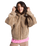 The Roxy Womens City Track Oversized Hooded Zip Fleece Jacket in Woodsmoke