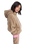 The Roxy Womens City Track Oversized Hooded Zip Fleece Jacket in Woodsmoke