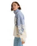 The Roxy Womens Mountain Story Half Zip Fleece Jacket in Egret