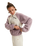 The Roxy Womens Waves Of Warmth Colourblock Fleece Jacket in Nirvana