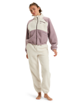 The Roxy Womens Waves Of Warmth Colourblock Fleece Jacket in Nirvana