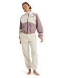 The Roxy Womens Waves Of Warmth Colourblock Fleece Jacket in Nirvana
