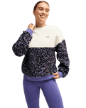 The Roxy Womens Waves Of Warmth Fleece Jacket in Whisper White