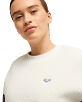 The Roxy Womens Waves Of Warmth Fleece Jacket in Whisper White