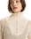 The Roxy Womens Memories Of Sun 1/2 Zip Sweatshirt in Parchment