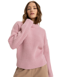 The Roxy Womens Coming Home Jumper in Bleached Mauve