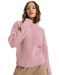 The Roxy Womens Coming Home Jumper in Bleached Mauve
