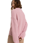 The Roxy Womens Coming Home Jumper in Bleached Mauve