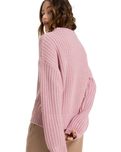 The Roxy Womens Coming Home Jumper in Bleached Mauve
