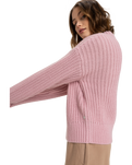 The Roxy Womens Coming Home Jumper in Bleached Mauve