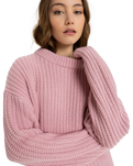 The Roxy Womens Coming Home Jumper in Bleached Mauve