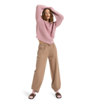 The Roxy Womens Coming Home Jumper in Bleached Mauve