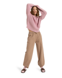 The Roxy Womens Coming Home Jumper in Bleached Mauve