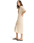 The Roxy Womens Seashell Song Dress in Parchment