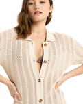 The Roxy Womens Seashell Song Dress in Parchment