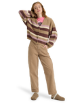 The Roxy Womens Marble Tiles Cardigan in Woodsmoke