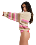 The Roxy Womens Marble Tiles Cardigan in Parchment