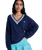 Surf School V-Neck Jumper in Mood Indigo