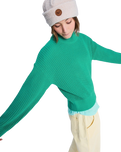 The Roxy Womens Coming Home Again Sweatshirt in Sea Green