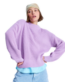 The Roxy Womens Coming Home Again Sweatshirt in Crocus Petal