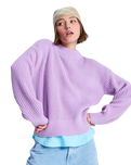 The Roxy Womens Coming Home Again Sweatshirt in Crocus Petal