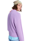 The Roxy Womens Coming Home Again Sweatshirt in Crocus Petal