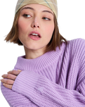 The Roxy Womens Coming Home Again Sweatshirt in Crocus Petal
