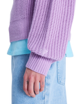 The Roxy Womens Coming Home Again Sweatshirt in Crocus Petal