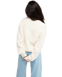 The Roxy Womens Loomed Horizon Jumper in Coconut Milk