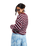 The Roxy Womens Deep As The Ocean Stripes Cardigan in Beet Red All Star Stripe