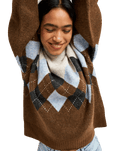 The Roxy Womens Lets Get High Jumper in Chestnut