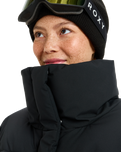 The Roxy Womens Snow Winter Rebel Technical Jacket in True Black
