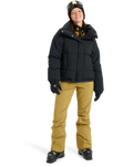 The Roxy Womens Snow Winter Rebel Technical Jacket in True Black