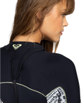 The Roxy Swell Series 3/2mm Back Zip Wetsuit in Egret Mo Rockin Vibes | Available at Anns Cottage
