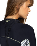 The Roxy Swell Series 3/2mm Back Zip Wetsuit in Egret Mo Rockin Vibes | Available at Anns Cottage