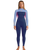The Roxy Womens Prologue 3/2mm Back Zip Wetsuit in Dark Denim