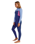 The Roxy Womens Prologue 3/2mm Back Zip Wetsuit in Dark Denim